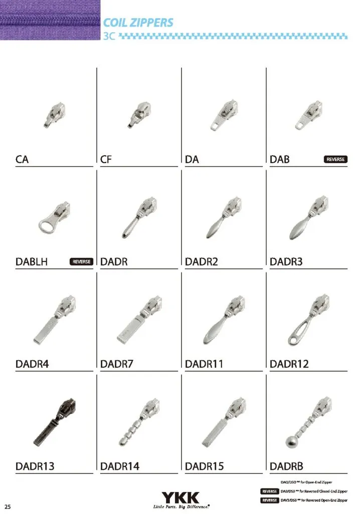 YKK® Sliders