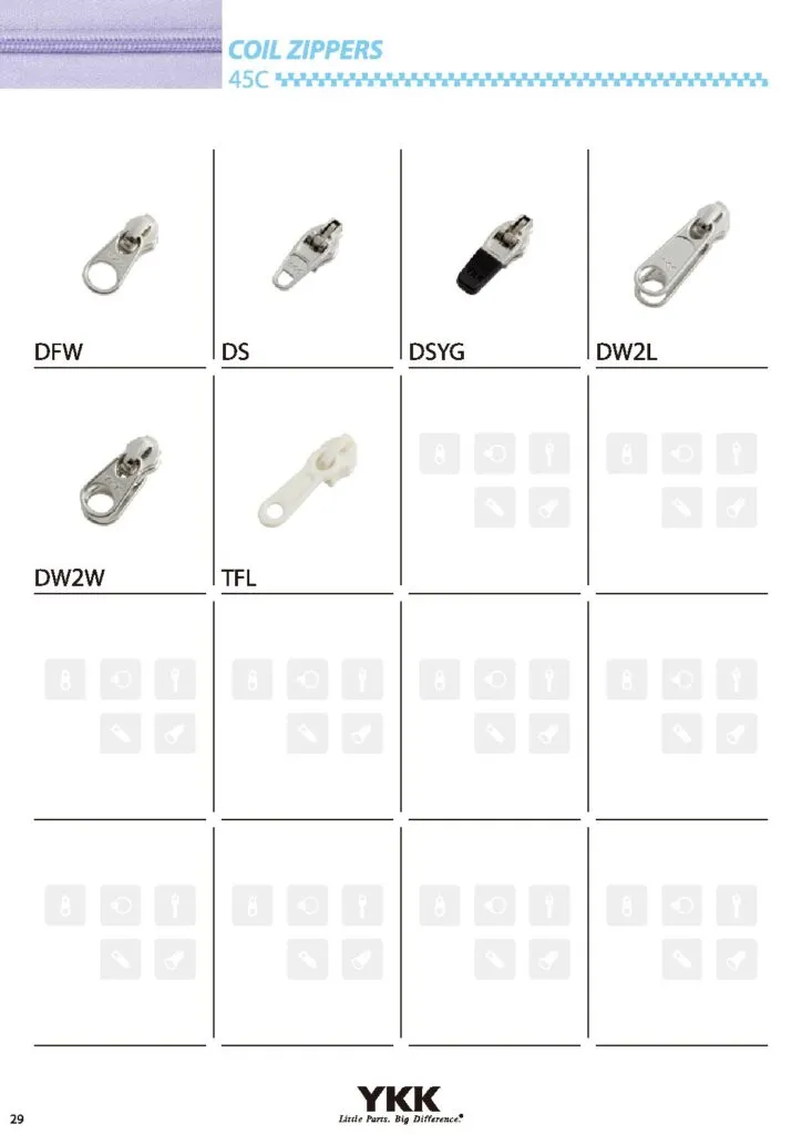 YKK® Sliders
