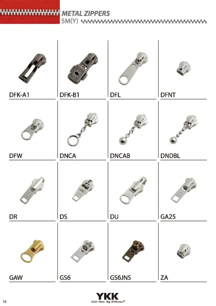 YKK® Sliders