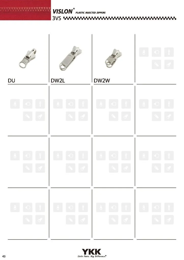 YKK® Sliders