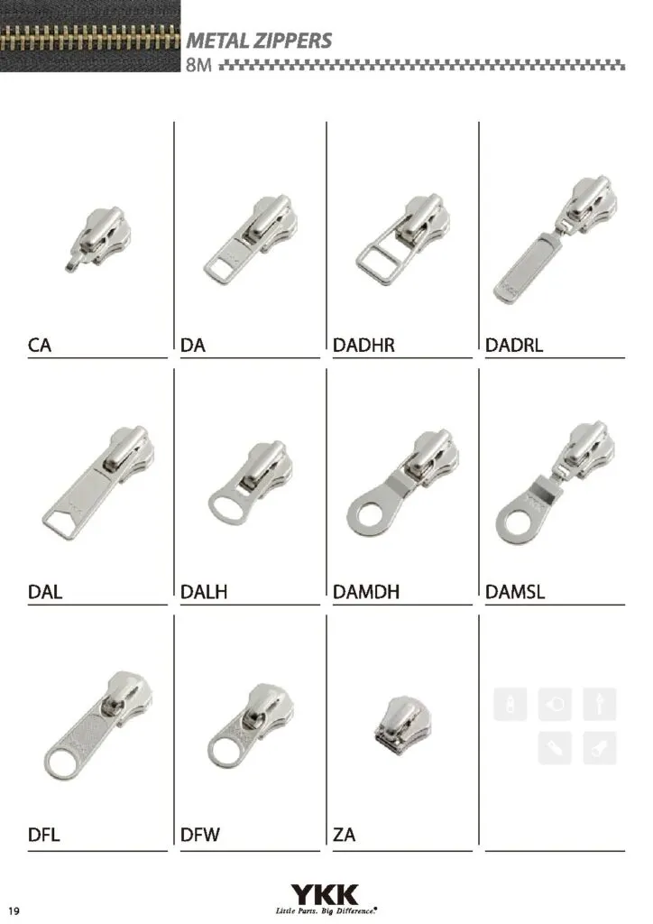 YKK® Sliders