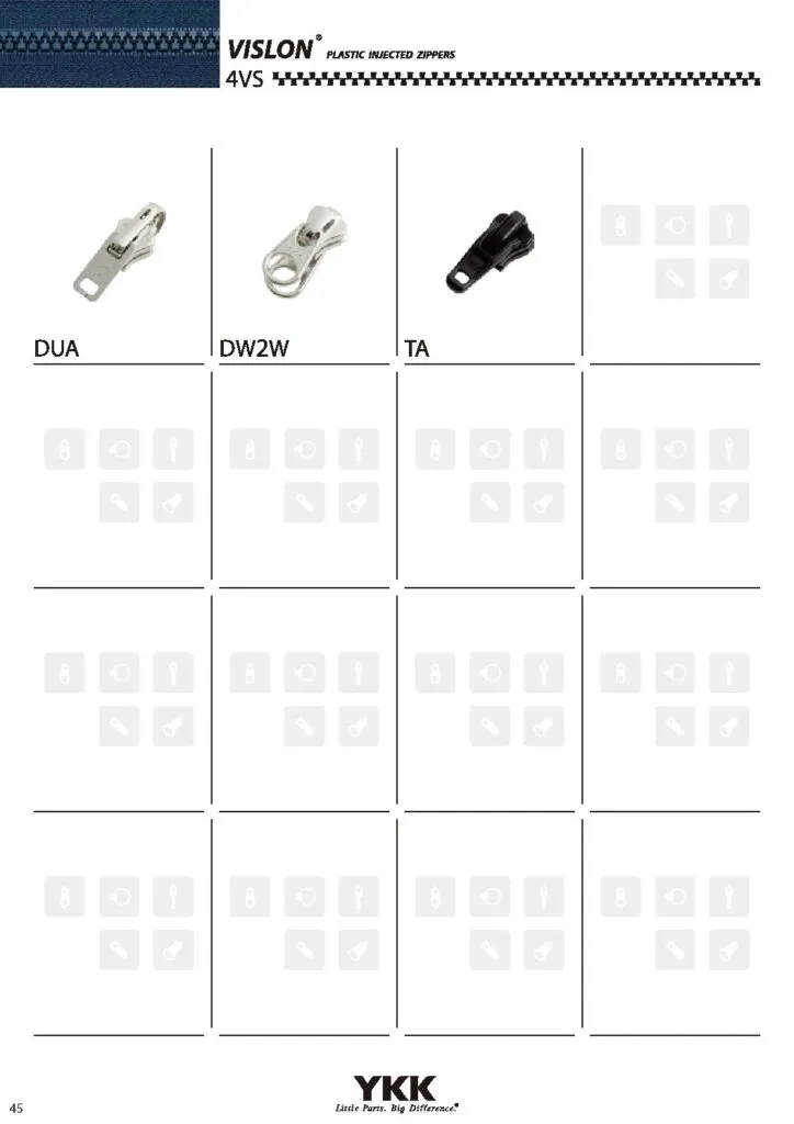 YKK® Sliders