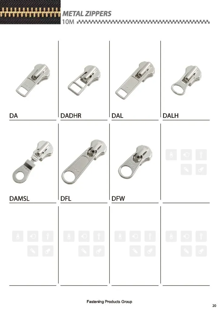 YKK® Sliders