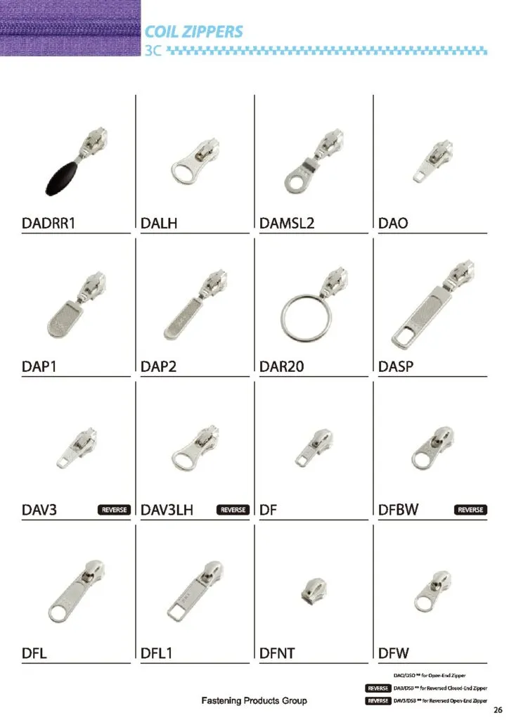 YKK® Sliders