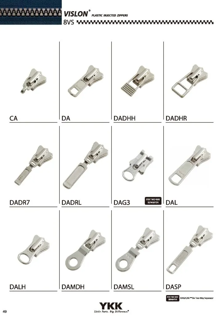 YKK® Sliders